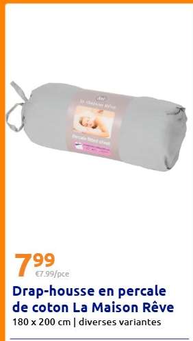 Drap-housse en percale de coton La Maison Rêve