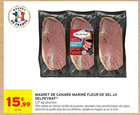 MAGRET DE CANARD MARINÉ FLEUR DE SEL X3 DELPEYRAT