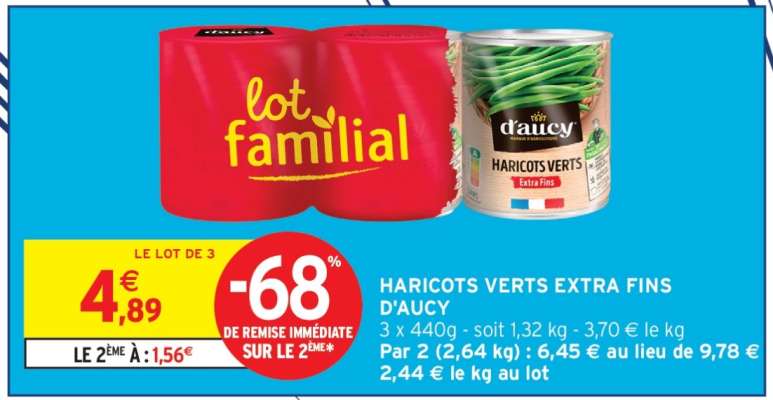 Haricots Verts Extra Fins d'Aucy