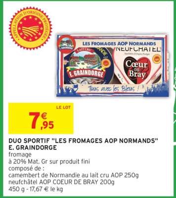 DUO SPORTIF "LES FROMAGES AOP NORMANDS" E. GRAINDORGE