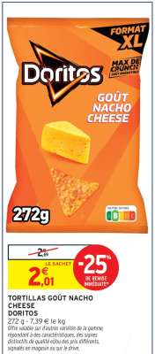 Tortillas Goût Nacho Cheese