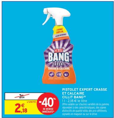 PISTOLET EXPERT CRASSE ET CALCAIRE CILLIT BANG