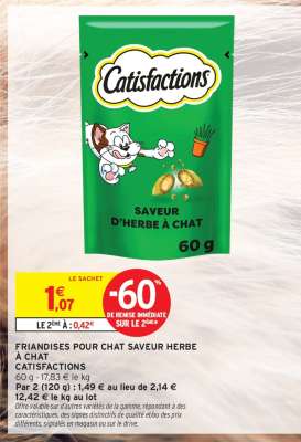 FRIANDISES POUR CHAT SAVEUR HERBE À CHAT