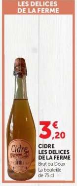 CIDRE LES DELICES DE LA FERME