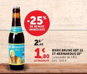 BIERE BRUNE ABT 12 ST-BERNARDUS 10°