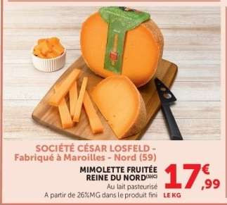 MIMOLETTE FRUITÉE REINE DU NORD