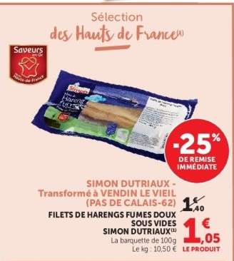 FILETS DE HARENGS FUMES DOUX SOUS VIDES SIMON DUTRIAUX