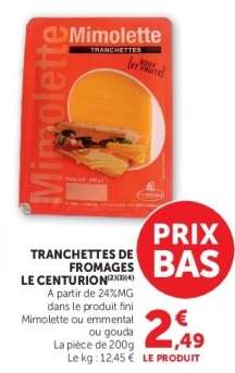 TRANCHETTES DE FROMAGES LE CENTURION