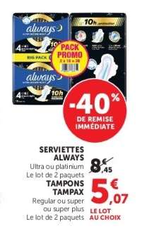 Serviettes Always