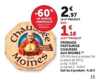 Fromage Pasteurisé Chaussée aux Moines