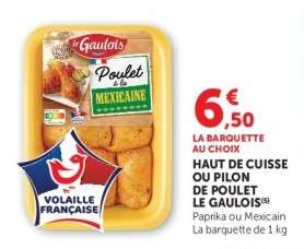 Haut de cuisse ou pilon de poulet Le Gaulois