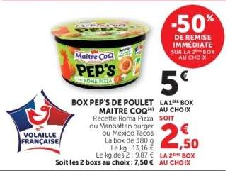 BOX PEP'S DE POULET MAITRE COQ