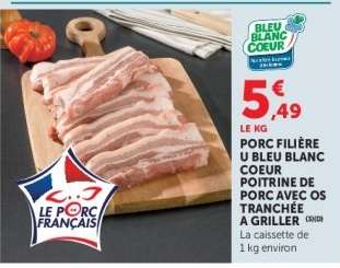 Porc Filière U Bleu Blanc Coeur