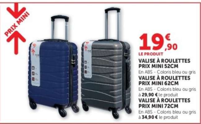VALISE À ROULETTES PRIX MINI 52CM