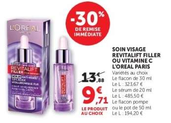 Soin Visage Revitalift Filler ou Vitamine C L'Oréal Paris