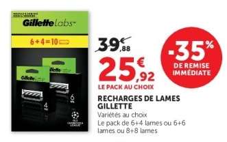 RECHARGES DE LAMES GILLETTE