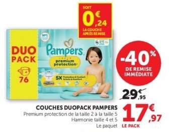 COUCHES DUOPACK PAMPERS