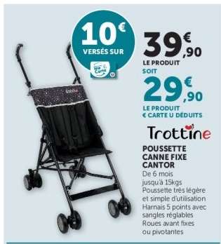 Poussette Canne Fixe Cantor