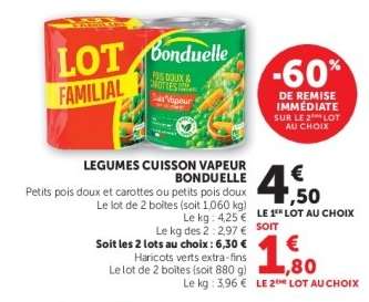 Légumes Cuisson Vapeur Bonduelle