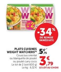 Plats cuisinés WEIGHT WATCHERS