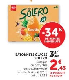 BATONNETS GLACES SOLERO