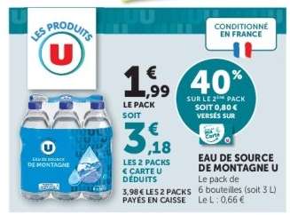 Eau de Source de Montagne U