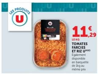 TOMATES FARCIES ET RIZ U