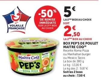 BOX PEP'S DE POULET MAITRE COQ