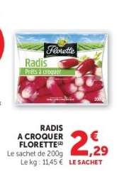 RADIS A CROQUER FLORETTE
