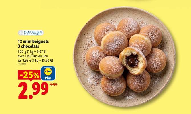 12 mini beignets 3 chocolats