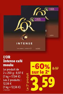 L'OR Intense café moulu