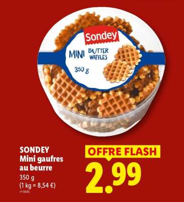 SONDEY Mini gaufres au beurre