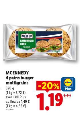 MCENNEDY 4 pains burger multigrains