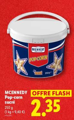 MCENNEDY Pop-corn sucré