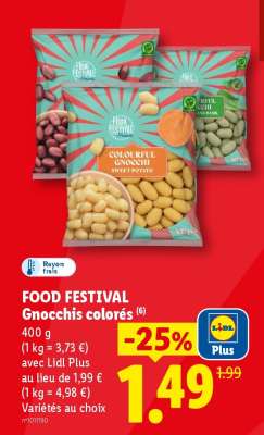 FOOD FESTIVAL Gnocchis colorés
