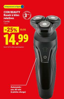 Cien beauty Rasoir à têtes rotatives