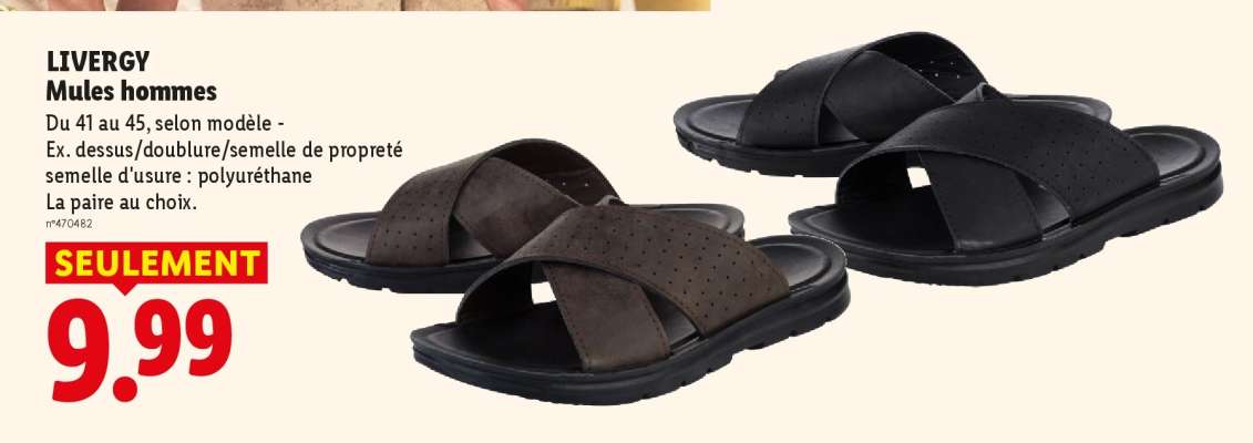 LIVERGY Mules hommes