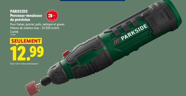 PARKSIDE Perceuse-meuleuse de précision