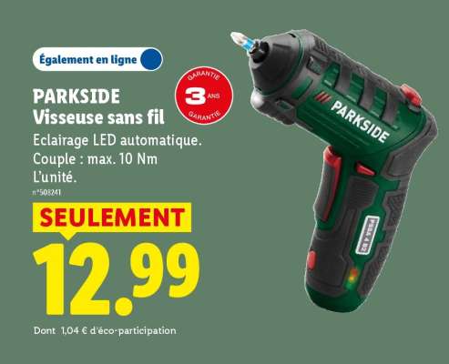 Parkside Visseuse sans fil