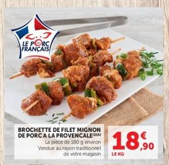 BROCHETTE DE FILET MIGNON DE PORC A LA PROVENCALE