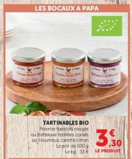 Tartinables bio
