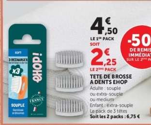 Tête de brosse à dents EHOP