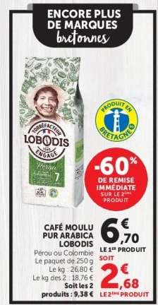 Café moulu pur arabica LOBODIS