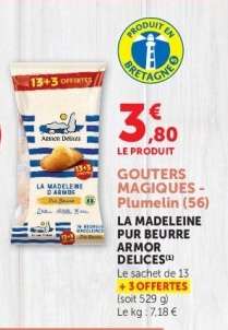 LA MADELEINE PUR BEURRE ARMOR DELICES