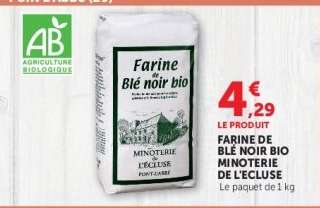 FARINE DE BLÉ NOIR BIO MINOTERIE DE L'ECLUSE