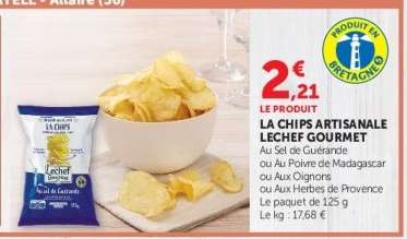 LA CHIPS ARTISANALE LECHEF GOURMET