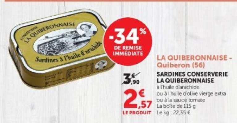 SARDINES CONSERVERIE LA QUIBERONNAISE