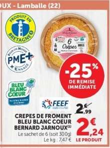 CREPES DE FROMENT BLEU-BLANC-COEUR BERNARD JARNOUX