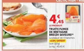 TRUITE FUMEE DE BRETAGNE BREIZH SAVEURS