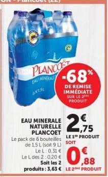 EAU MINÉRALE NATURELLE “PLANCOËT”